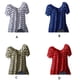 thumbnail image 4 of Sonducket Nomeni - Blusa de manga corta para mujer, talla grande, informal, con cuello en V, con lunares Prendas para la parte del cuerpo Azul XXL Sonducket AP001865-13, 4 of 6