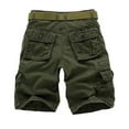 thumbnail image 3 of TRGPSG Men's Cotton Casual Cargo Shorts with Multi Pockets(No Belt),Armygreen 34, 3 of 7