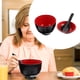 thumbnail image 4 of 1 juego de tazón de comida miso de melamina con cuchara de contenedor japonés sopa de miso para servir tazón, 4 of 4