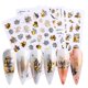 thumbnail image 2 of Otoño Nail Art Stickers Calcomanías Hoja 3D Autoadhesivo Holográfico Oro Negro Plata Hoja Manicura Láminas Geométrica Slider Nail Art Adhesivo Decoración kaili Sencillez, 2 of 5