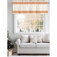 thumbnail image 3 of Farmhouse Orange Valances for Windows Stripe Kitchen Valance Curtain Rod Pocket Small Curtains for Cafe Bathroom Laundry Basement 54" x 18", 3 of 8