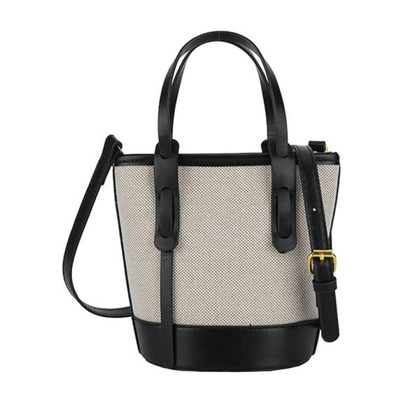 Women Faux Leather Bucket Bag, Dual‑Handle Crossbody Shoulder And handbag for Daily Work Shopping