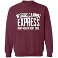 thumbnail image 2 of OXI Crewneck Sweatshirt - Woros Cannot Express, Basic Casual Sweatshirts for Men's and Women Fleece Sweatshirt Long Sleeve - Maroon Small, 2 of 2