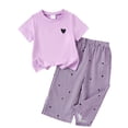 thumbnail image 2 of SONGGE Girls Two Piece Outfit Sets Long Sleeve T Shirt And Pants Comfy Casual Playwear Toddler Kid Cartoon Breathable Clothing Sets, 2 of 6