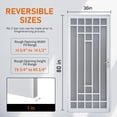 thumbnail image 4 of Grisham Deluxe Steel Security Door, 36" X 80" Iron Security Storm Door Conveys,white, 4 of 7