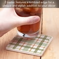 thumbnail image 4 of Thistystone Farm Plaid Single Tumbled Tile Coaster Create Your Own Set, 4 of 6