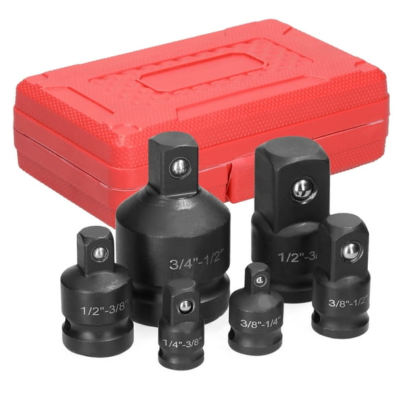Amdohai 6pcs Drive Socket Adapter Converter Reducer Air Impact Socket Wrench Adapter Hand Tools Set Repairing Tools Kit
