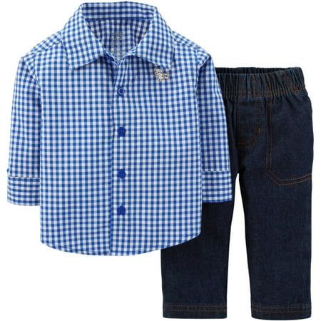 Newborn Baby Boy Shirt and Pants Outfit Set - Walmart.com