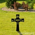 thumbnail image 2 of Craftnamesign Custom Pet Memorial Cross Stake, Dog Memorial Metal Cross Outdoor, Metal Grave Stake, 2 of 5