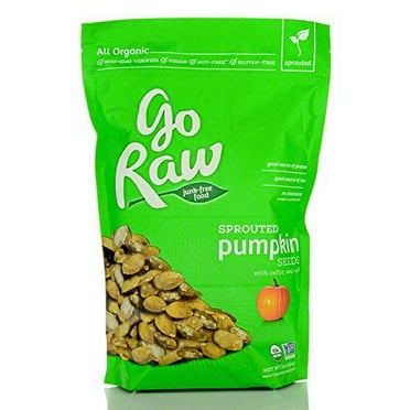 Go Raw Pumpkin Seeds with Sea Salt, Sprouted  Organic, 14 oz. Bag | Keto | Vegan | Gluten Free Snacks | Superfood