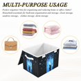 thumbnail image 6 of Yayeee Collapsible Cube Storage Bin with Lid Fabric Closet Decorative Basket with Handles, Blue Butterfly, 6 of 7