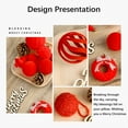 thumbnail image 6 of Deeceymbur 38 Pcs Red Velvet Christmas Ornaments Set 9.3x12.6x3.15in Festive Tree Hanging Decor Baubles for Magical Holiday Displays, 6 of 9