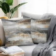 thumbnail image 2 of Abstract White Ombre Brown Outdoor Pillow Covers Pack of 2 Oil Painting Waterproof Throw Pillow Covers Decorative Cushion Cases for Patio Garden Tent Balcony Couch 24x24 inch, 2 of 8