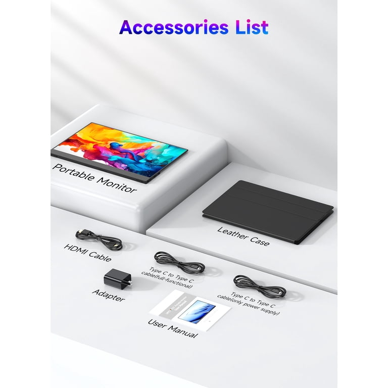Portable Monitor 13.3 Inch OLED 4K UHD, 463g Ultra-Light Computer