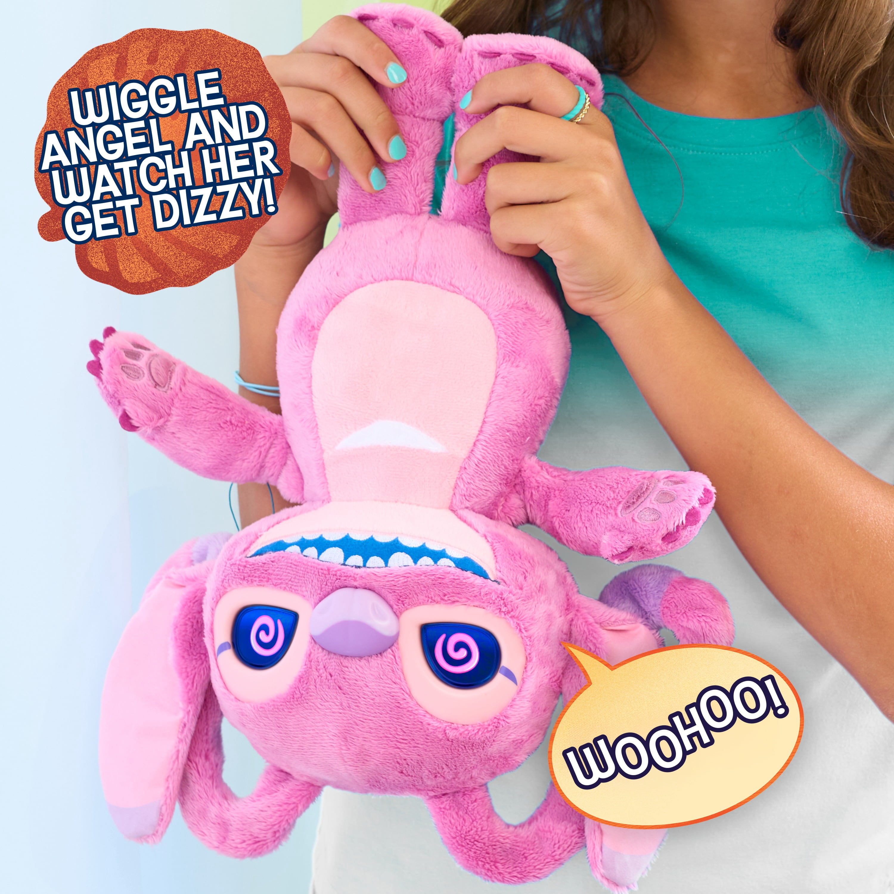 Disney Stitch Angel Many Moods 13.5-inch Interactive Plush, 50+ Sounds & Effects, Ages 3+