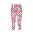 thumbnail image 2 of Plus Size Capris for Women New 4th of July Leggings Capris, Womens Independence Day Printed Stretch Pull on Yoga Cropped Tights Pants S, 2 of 5