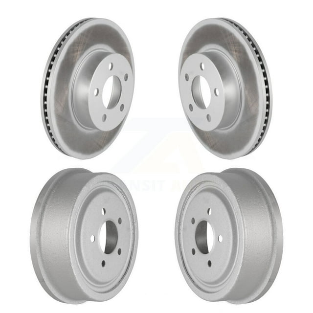 Genius Front Rear Disc Brake Rotors Drums Kit for Car Ford Ranger Mazda B4000 with 10" Diameter Drum KG-101426