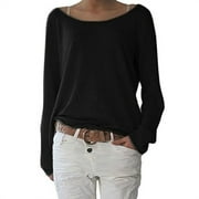 ISAAC LIEV Women's Clothing Long Sleeve Cotton Pure Color T Shirts Blouse Shirt Tops