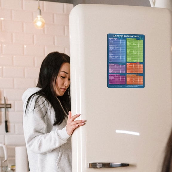 3-Pack Kitchen Gadget Fridge Magnets with Magnetic Schedule Stickers Decals for Air Fryer and Kitchen Organization