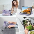 thumbnail image 3 of Fintie Case for Samsung Galaxy Tab A9+ / Tab A9 Plus 11 inch 2023 Model (SM-X210/X216/X218), Multi-Angle Viewing Smart Stand Back Cover with Pocket Auto Wake/Sleep, Lilac Marble, 3 of 10