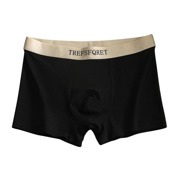 Wyobmus Men's Breathable Underwear Soft Comfortable Briefs Moisture-Wicking Cotton Underpants Size L-4XL B-Black