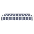 thumbnail image 4 of Awntech 18 Ft Destin Manual Heavy Duty Patio Retractable Awning with Protective Hood (216in x 10.38in x 120in), Navy/Gray/White Multi, 4 of 8