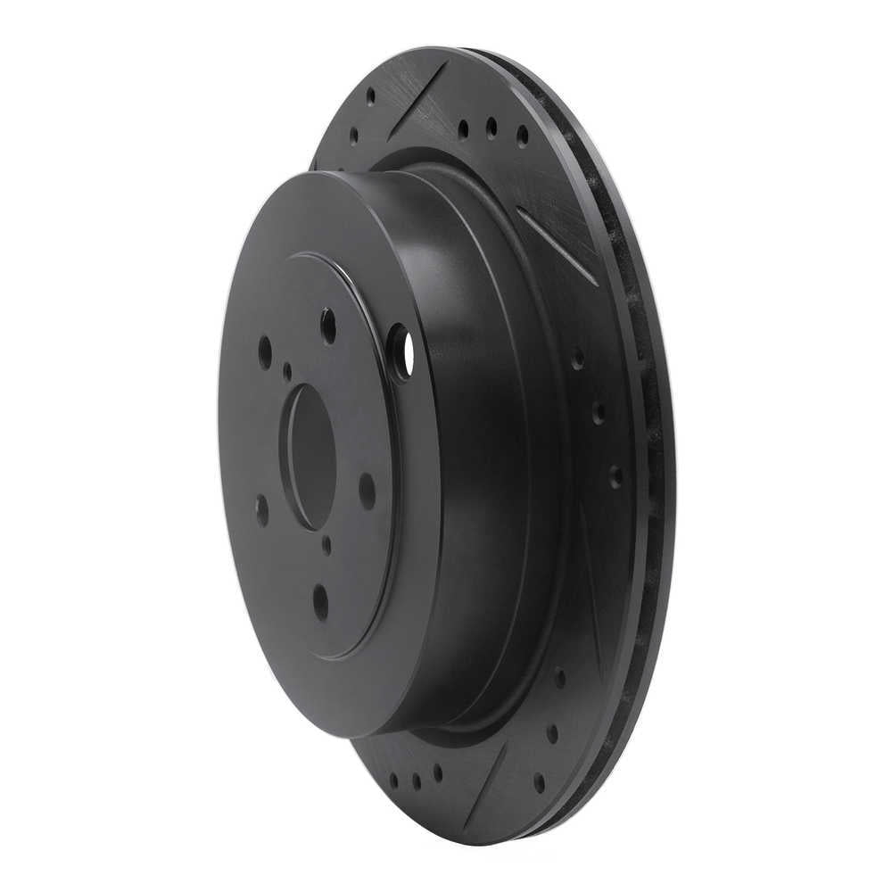 Dynamic Friction Company 633-13036L DFC Brake Rotor - Drilled And Slotted - Black