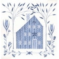 thumbnail image 2 of Shamp, Cindy 20x21 Black Ornate Wood Framed with Double Matting Museum Art Print Titled - Country Blue House III, 2 of 4