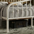 thumbnail image 4 of Sifurni Queen Size Metal Platform Bed Frame with Vintage Victorian Headboard & Footboard, White, 4 of 9