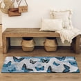 thumbnail image 4 of Blue Butterfly Cloud Pattern Bathroom Rugs Mat,Non Slip Microfiber Bathroom Rug,Rubber Backing,Soft Bathroom Mats for Bathroom Floor,Tub and Shower,47x17in(120x43cm), 4 of 5