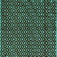 thumbnail image 1 of Ahgly Company Indoor Square Abstract Turquoise Blue Modern Area Rugs, 7' Square, 1 of 4