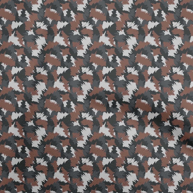 oneOone Georgette Viscose Brown Fabric Camouflage Craft Projects Decor Fabric Printed By The Yard 42 Inch Wide