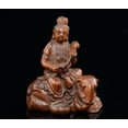 thumbnail image 2 of Hand Carved Wooden Figurine Samantabhadra Statue Carving Buddhist Chinese Handcarved Elephant Virtue Compassion Benevolence, 2 of 4