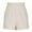 White, variant on Summer Akafmk Summer Womens Shorts,Women Casual Shorts,Women's Solid Color Fashionable Elegant Elastic Waist Shorts