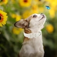 thumbnail image 6 of Cotton Hemp Dog Collar Adjustable, White Dog Collar Soft Natural Fabric with Quick Release, Cute Wedding Puppy Necklace for Small Medium Large Dog, White-M, 6 of 10