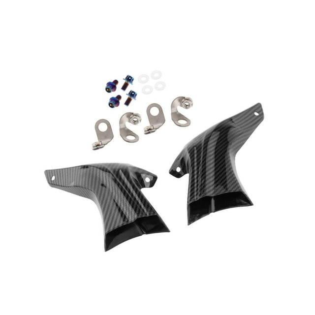 2x Universal Brake System Air replacement parts accessories Motorbike Cooling Mounting Kit Accessories Plastic Carbon Fiber Pattern