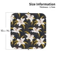 thumbnail image 2 of Yiaed Lilies Flowers Print Leather Coasters for Drinks - Cup Coasters Coffee Table Kitchen Table Bar, Home & Office Gifts Handmade Drink Coasters-Square, 2 of 6