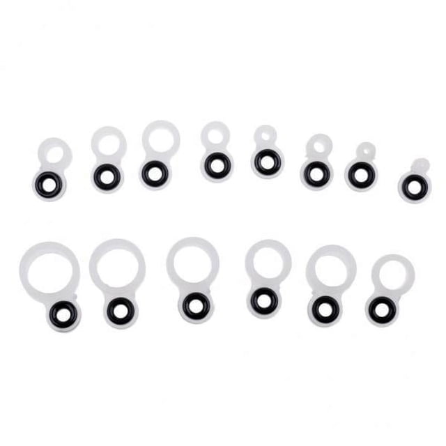 koolsoo 2xSilicone and Ceramic Fishing Rod Guides Rod Repair Kit DIY Rod Tip Eye Rings