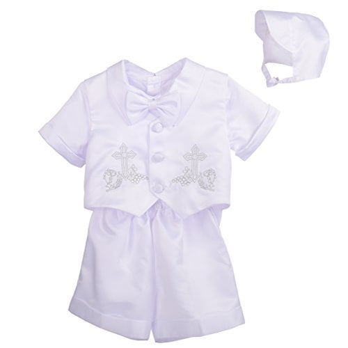 baby boy baptism shorts outfit