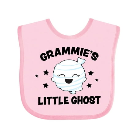 

Inktastic Cute Grammie s Little Ghost with Stars Gift Baby Girl Bib
