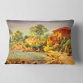 thumbnail image 2 of Designart French Riviera - Landscape Printed Throw Pillow - 12x20, 2 of 5
