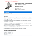 thumbnail image 2 of Brake Master Cylinder - Compatible with 2001 - 2003 Saturn L200 2002, 2 of 2