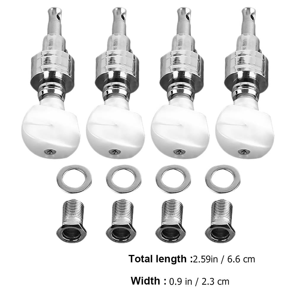 Pawsdot Banjo Tuners Plated Silver Metal for Precise Tuning and Durability 4Pcs
