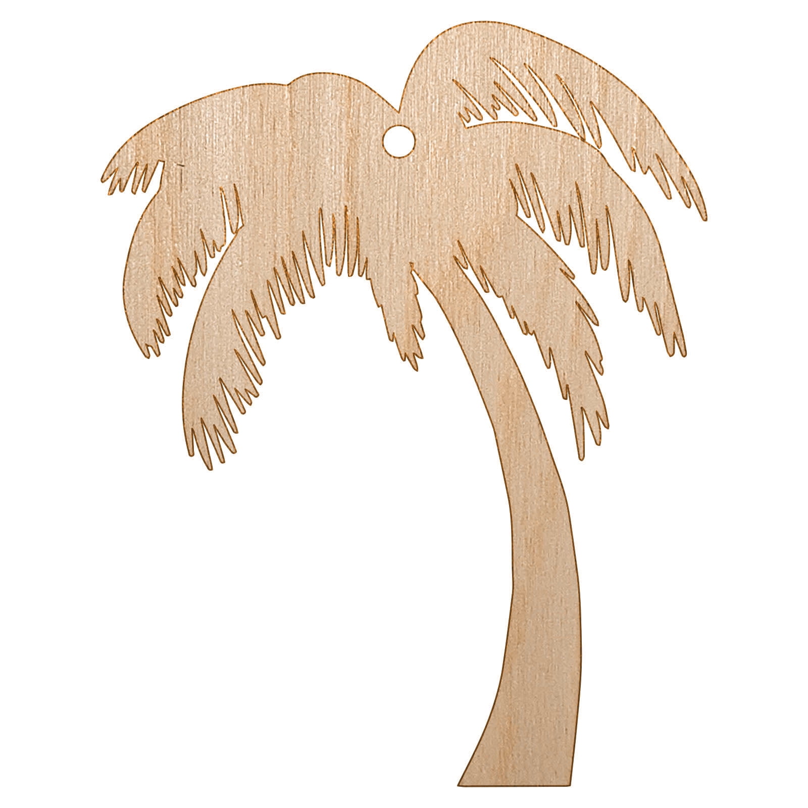 Palm Tree Tropical Solid Wood Holiday Christmas Tree Ornament