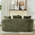 thumbnail image 5 of Curved Loveseat, Small Chenille Sofa with 3 Pillows, Deep Seat Couch for Apartment, Living Room, No Assembly Needed, 5 of 5