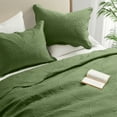 thumbnail image 5 of Ameha 2 Piece Quilt Set Lightweight Embossed Floral Bedspread Soft Microfiber Coverlet Twin Olive Green, 5 of 11