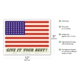 thumbnail image 2 of Give it your Best! - United States American Flag - Vintage Propaganda Poster by Charles Coiner c.1942 - Master Art Print (Unframed) 9in x 12in, 2 of 4