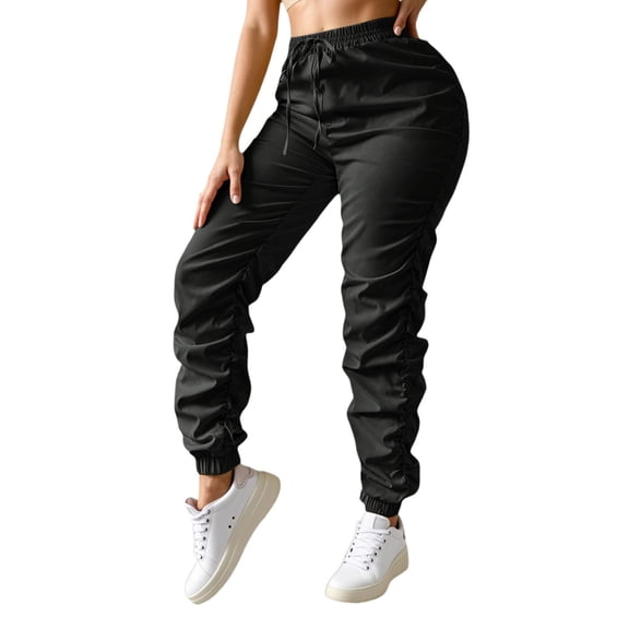 JIAYUE Women's Pants Solid Color Tapered With Lifting And High Waist Slim Fit Ankle Length For Everyday Wear Trendy For Women