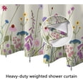 thumbnail image 5 of Flower Shower Curtain, Shower Curtains for Bathroom Floral Grey flower Shower Curtain - Waterproof Fabric Bathroom Shower Curtain Set with 12 Hooks for Home Hotel Machine Wash Curtains Grey 72"x 72", 5 of 5