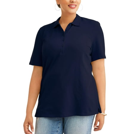 Women's Plus Size Short Sleeve Polo Shirt (Best Womens Polo Shirts)